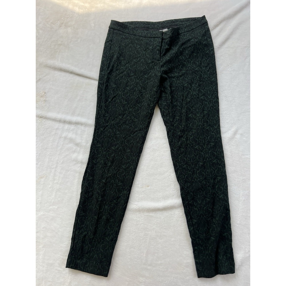 KENAR Green Paisley Patterned Women's‎ Casual Dress Pants - Size 8